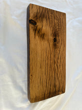 Load image into Gallery viewer, Reclaimed White Oak Charcuterie/Cutting Board with Aqua epoxy inlay
