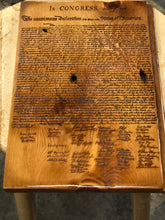 Load image into Gallery viewer, Declaration of Independence - Engraved on Reclaimed Shiplap
